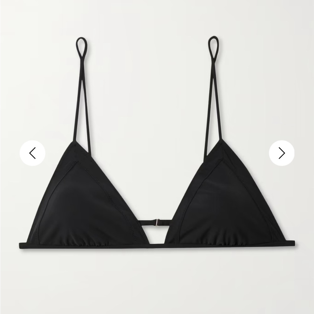 THE ROW, ROBERTA STRETCH-JERSEY SOFT-CUP TRIANGLE BRA, BLACK